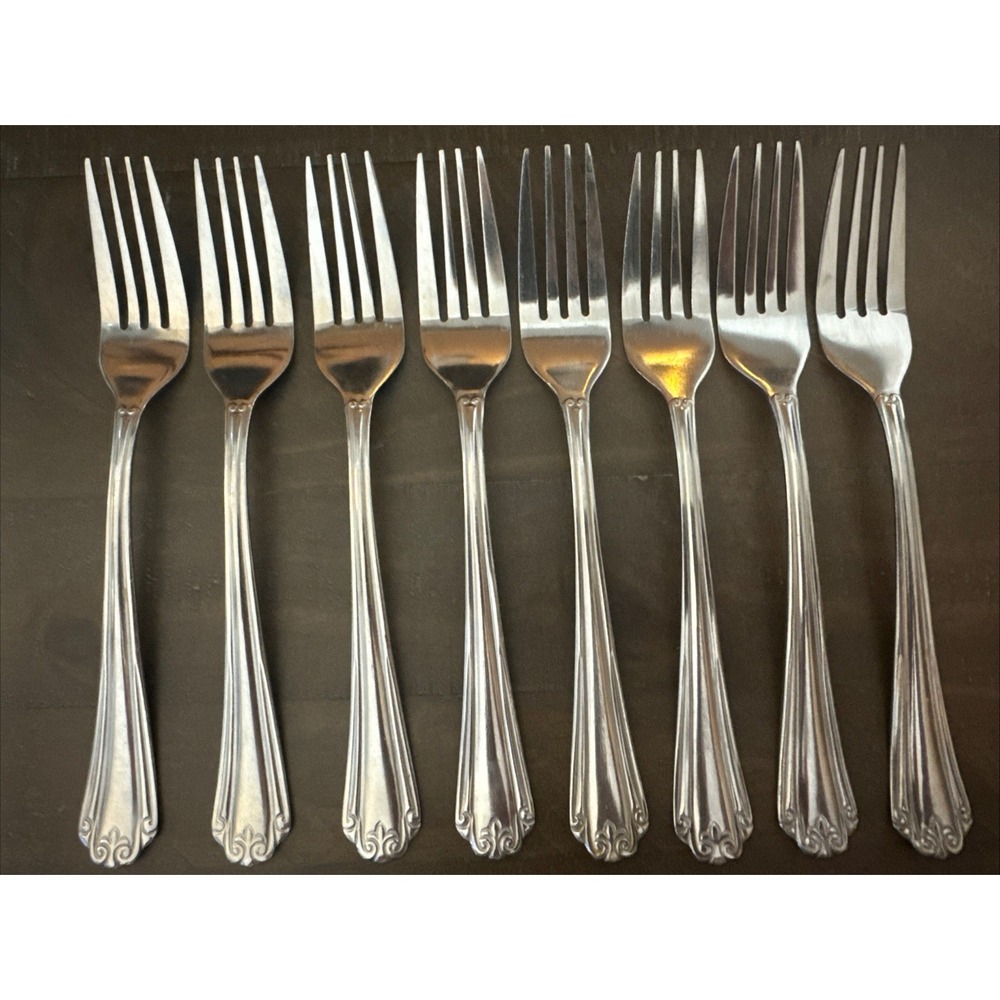 Hampton Silversmiths Katrinka‎ 8 Salad Forks Stainless Replacement Flatware